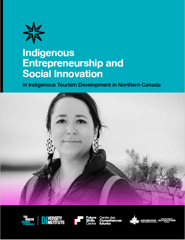 A report cover with title, logos and an image of an Indigenous woman.